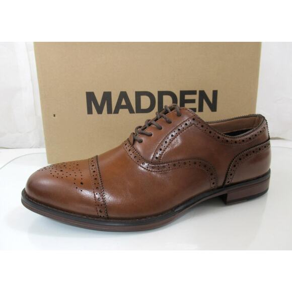 Men\'s Madden By Steve Madden Japlin Cap Toe Oxford Lace Up Shoes Cognac Size 11 main image 7